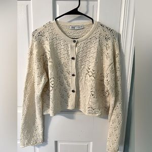 Zara boho sweater with antique style buttons